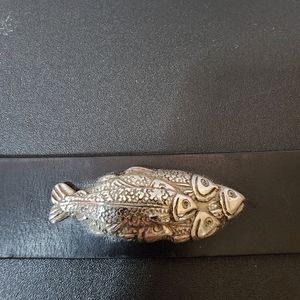 Enmon Belt Vintage Silver Fish Oiled Tanned Harness Leather size 38